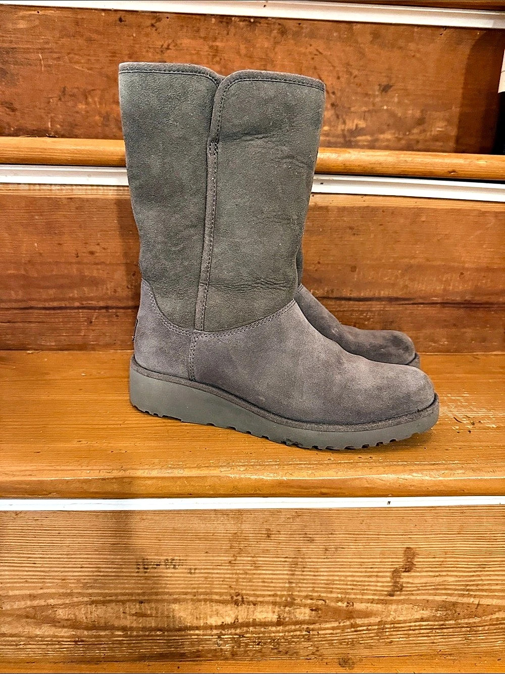 UGG Wedge Boot Gray Tall Boots